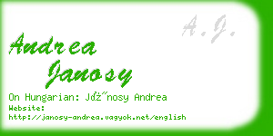 andrea janosy business card